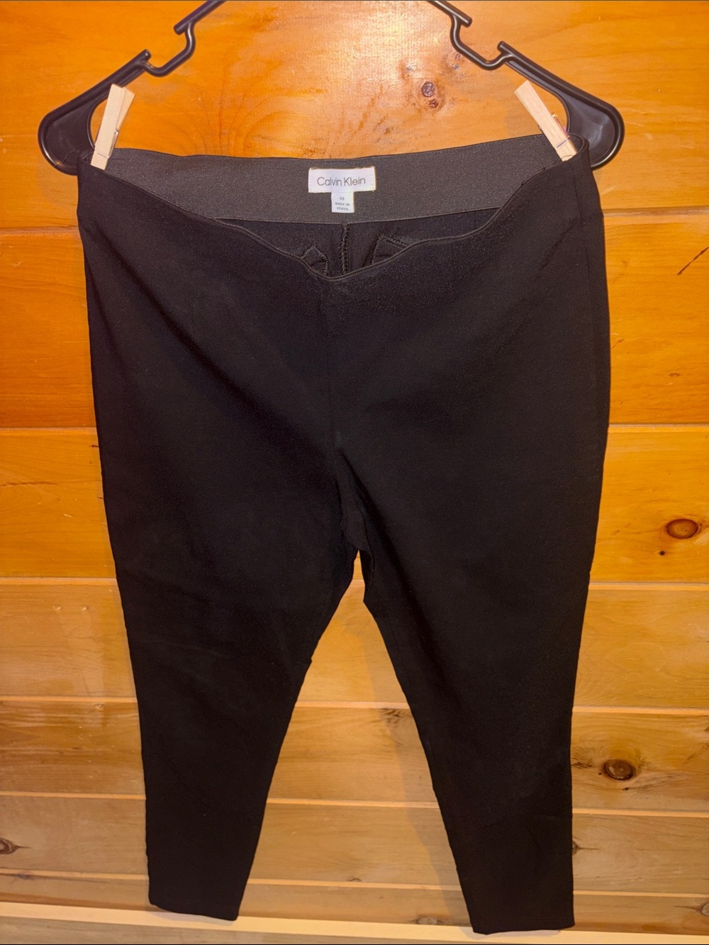 Calvin Klein Black Stretch Ponte Leggings